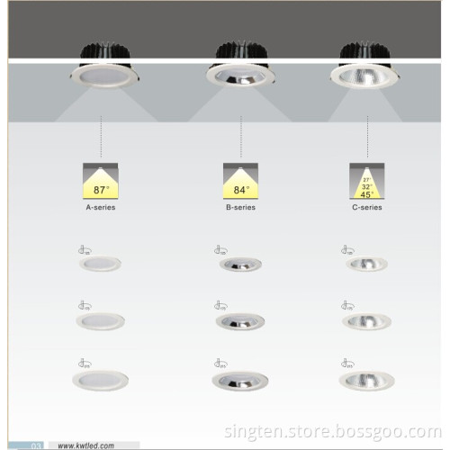 4inch 6inch 8inch led downlight surrounds with samsung/citzen COB